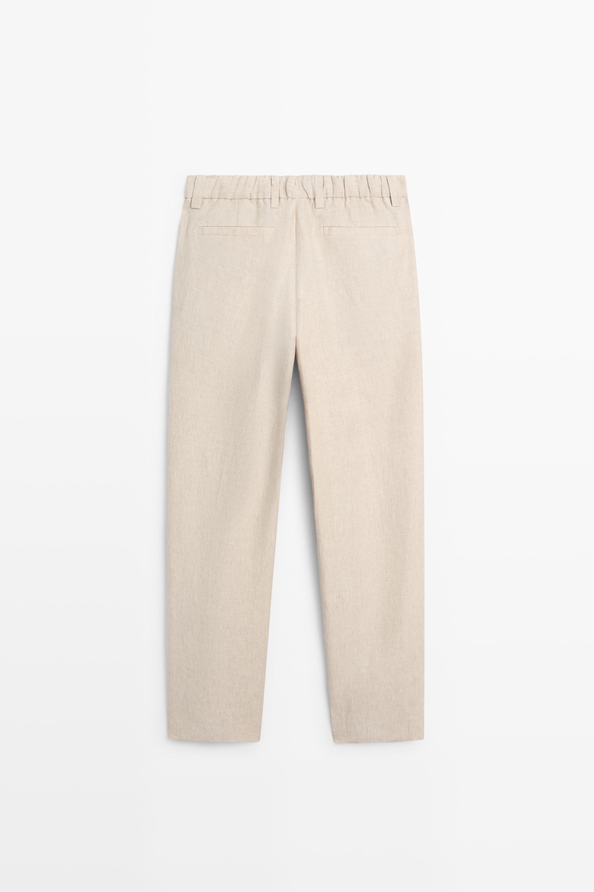 100% linen total look pants